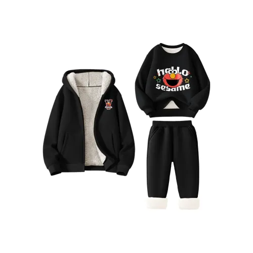 Улица Сезам Повседневная Спортивная Одежда Трехкомпонентный Комплект Подростки