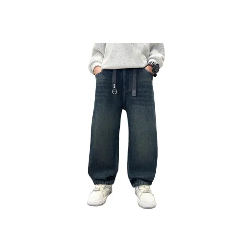 YALU Синий Серый С флисовой подкладкой MF2712 KIDS Джинсы