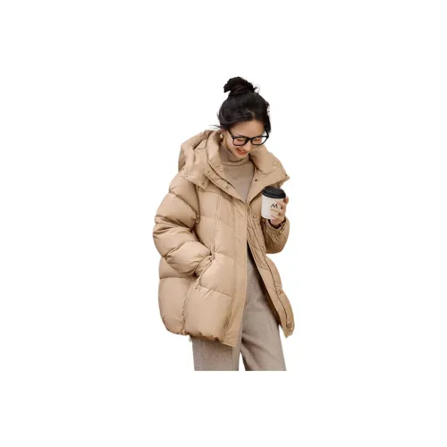 Mo Han Yi Mei Пуховик Женский Светлый Хаки
