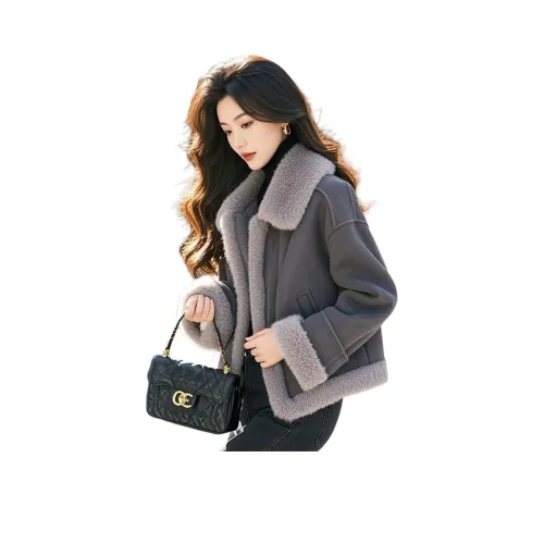 Langqing Серый Бесплатная доставка On Бренд Наклеенный Женские Пуховики