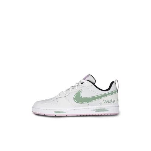 Nike Court Borough Camellia Trail Противоскользящие Устойчивые к истиранию Низкие Кроссовки для скейтбординга Зеленые