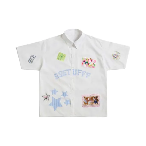 SSSTUFFF Белый Мужская Рубашка