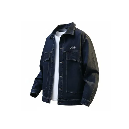 MoYu Темно-синий Унисекс Джинсовые куртки