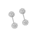 Серьги-гвоздики "Гипсофила" (4 мм)