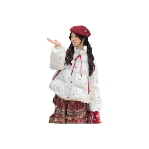 PAZZO Белый хлопковый пуховик Женские пуховики (пуховики)