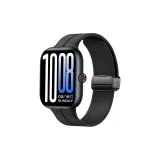 Эксклюзивный Obsidian Черный [Магнитная Складная Застежка Силиконовый Ремешок] Черная Застежка