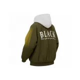 Армейский зеленый хлопковый пуховик + свитшот