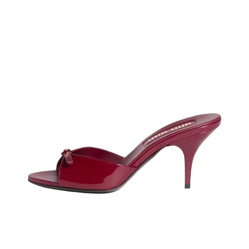 MIU MIU Шлепанцы Женские Red