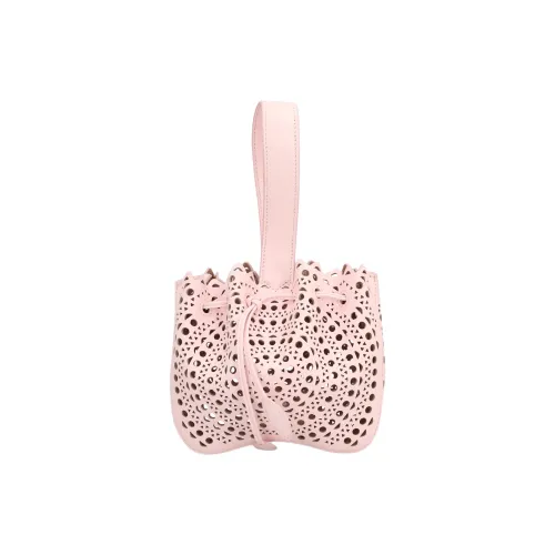 Alaia Кожа Ведрообразная Сумка Маленькая Женская Розовая