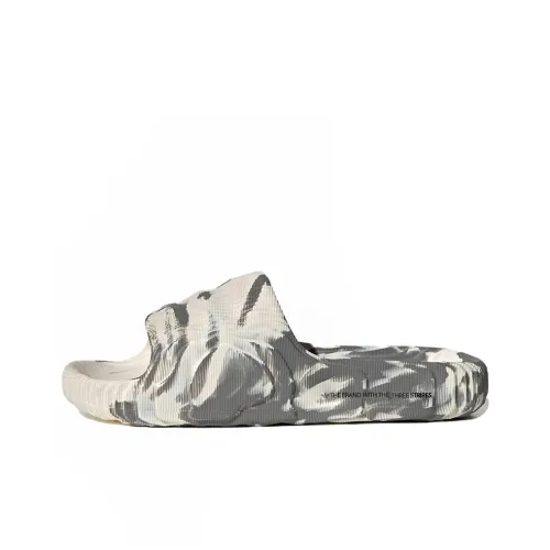 adidas originals Adilette 22 Slip Resistant Abrasion Resistant Слипоны Унисекс Белый Серый Черный