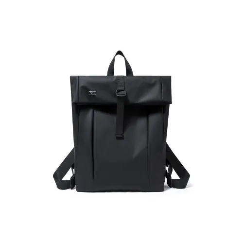 SEPTWOLVES Кожа Мембрана Синтетическая кожа Рюкзак Стандартный Унисекс Черный