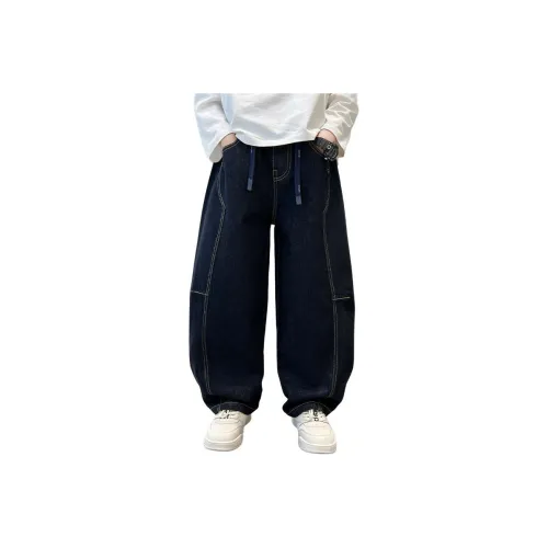 YALU Темно-синий с флисовой подкладкой MF5328 KIDS Джинсы