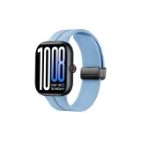 Эксклюзивный - Светло-синий [Магнитная складная застежка, силиконовый ремешок] Черная застежка