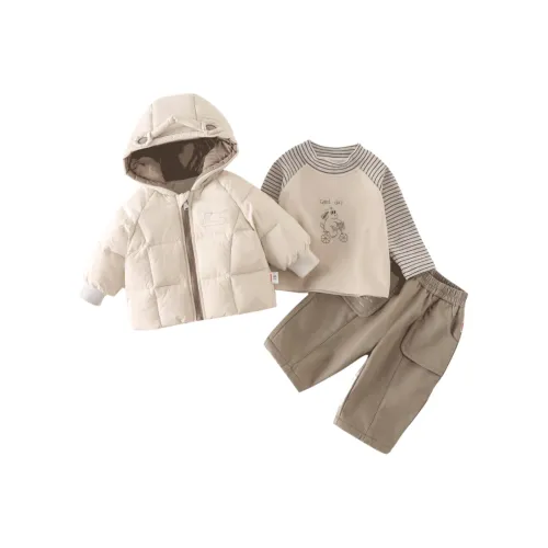 GOYN Топ Светло-розовый Брюки Кофе Малыш Повседневная спортивная одежда