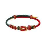 Никогда не оставляй браслет "Персиковый цветок" - красный, зеленый