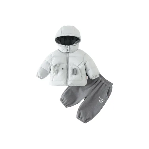 GOYN Светло-серый топ Темно-серые штаны Малыш Повседневная спортивная одежда