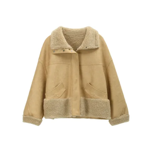 MISHOW Какао Желтый Женские Бархатные Куртки