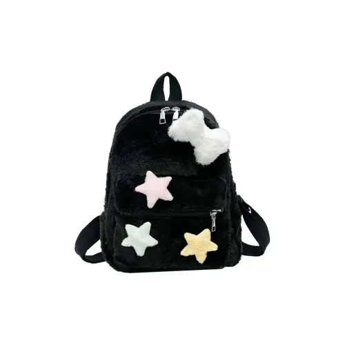 WXRX Плюшевый рюкзак стандартный женский черный хаки розовый белый