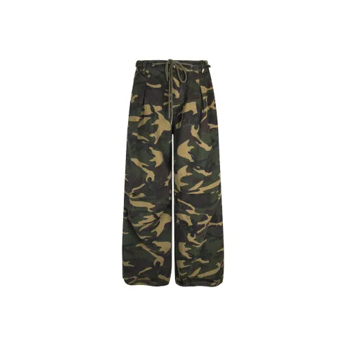 JZWSTUDIO Green Unisex Casual Pants JZWSTUDIO Зеленые Унисекс Повседневные Штаны