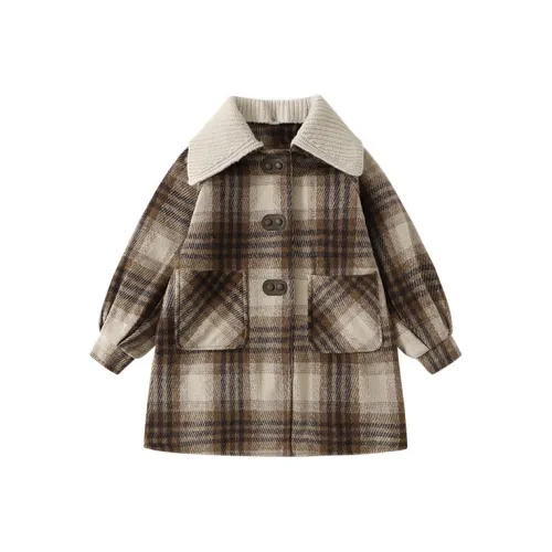 Maycaur Клетчатый MID Длина (размер в длину) Нейлон Пальто Весна-осень Зимний Детский
