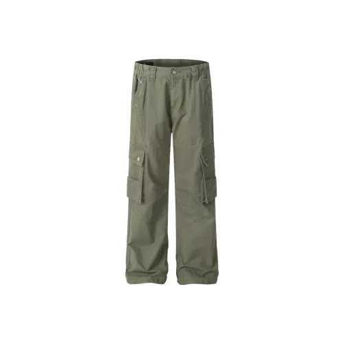 JZWSTUDIO Army Green Unisex Casual Pants JZWSTUDIO Армейские зеленые унисекс повседневные брюки