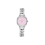 2127-Серебряный матовый розовый циферблат