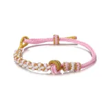 Мандала Персик Узел Браслет-Розовый