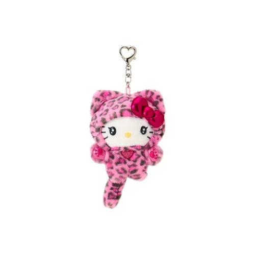 Санрио Леопардовый принт Коллекция Kitten My Melody Hello Kitty Kuromi Плюшевая подвеска 17 см 19 см Длина тела