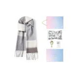 Синий, серый, белый, в клетку, звездная коробка