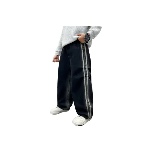 Yalu Черный флис Lined MF6199 Школьный возраст Джинсы