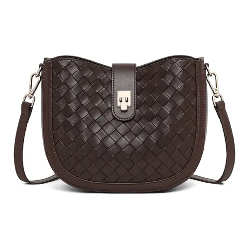 MILLIE'S Сумка через плечо из коровьей кожи стандартная женская темный кофейный