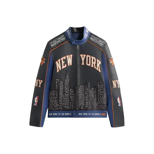 KITH FW25 Кожа Moto Кожа Куртка Мужская