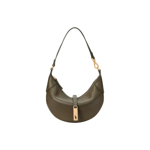 Ralph Lauren Polo ID Коровья кожа Сумка через плечо Мини Женская Зеленая