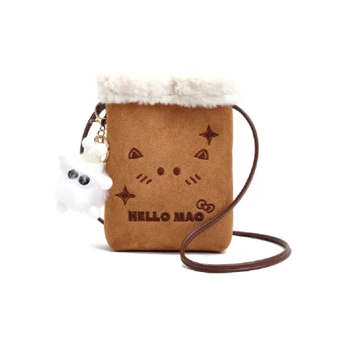 SHORT HAIR GIRL Полиэстер Сумка через плечо Стандартная Женская Хаки Коричневый