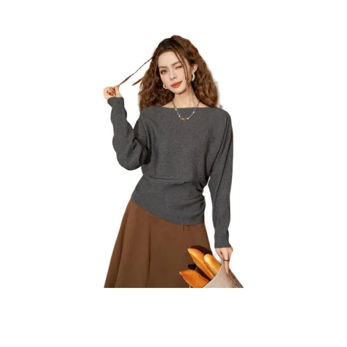 FAWENXIANGZI Темно-серый Женский Свитер