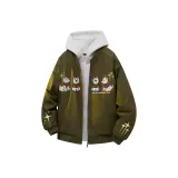 Армейский зеленый хлопковый пуховик (утепленный)