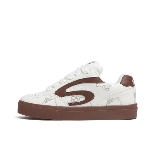 SINPERCO Износостойкие Легкие Противоскользящие Низкие Кроссовки для скейтбординга Женские Бежевые Коричневые