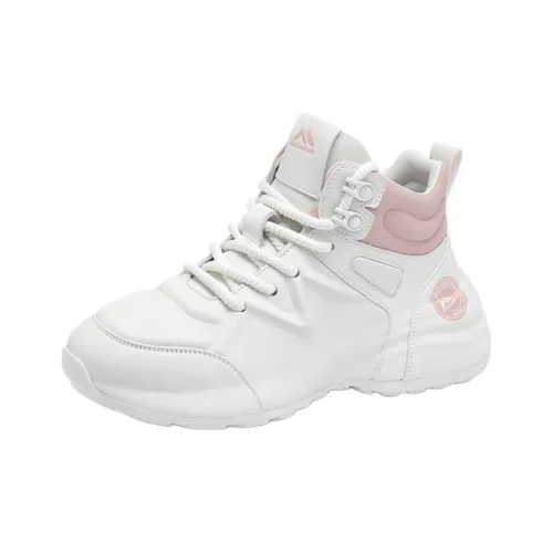 KOLUMB The Поддержка IS Anti-slip MID Топ Повседневная обувь Женская Белая Розовая