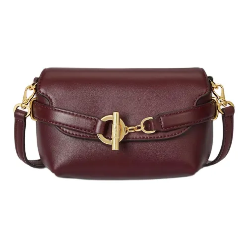 LAUREN RALPH LAUREN Сумка через плечо из кожи Маленькая Женская Гранат Красный