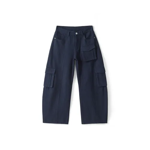 A3G4 Темно-королевский синий Унисекс Карго-брюки