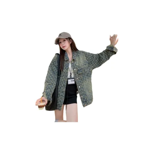 TUSHIFEI Denim Jacket Women's Blue ТUSHIFEI Деним Куртка Женская Синяя