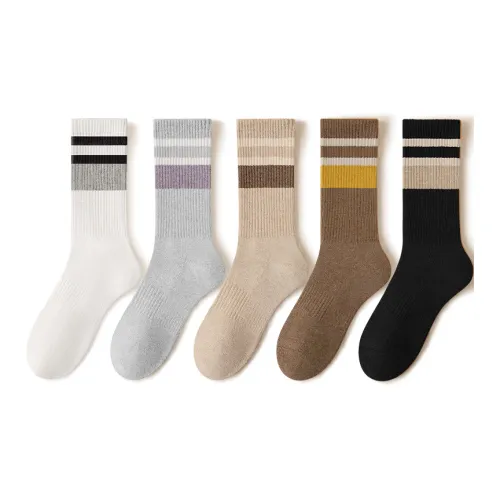 MIANZHUWU Носки до колена унисекс упаковка из 5 пар