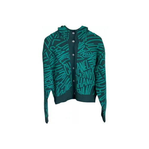 CHANEL 21N Коллекция для катания на лыжах Кашемировый свитер Женский Зеленый