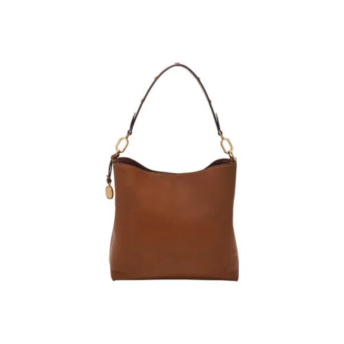 FOSSIL Коровья кожа Сумка через плечо Средняя Женская Коричневая