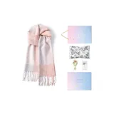 Серый Розовый Плед (Звездная Коробка)