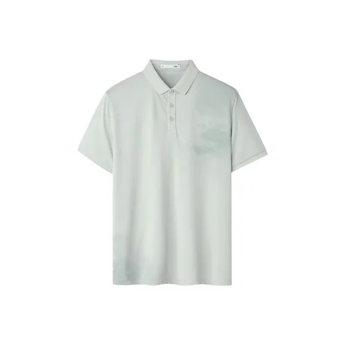 HLA Зеленый Серый Узор 95 Мужская Поло