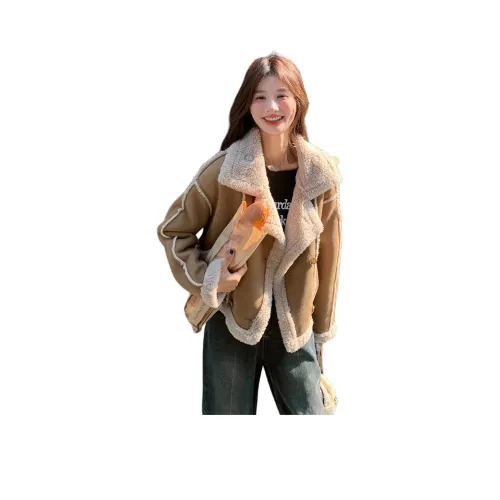 Vintage Cars Бархат Feel Пальто Женские