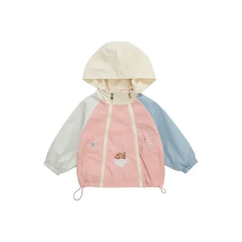 SHIBU Пудинговый Xiao Yi Двойной Молнии Многоцветный Пальто 1 Розовый Предшкольные Куртки