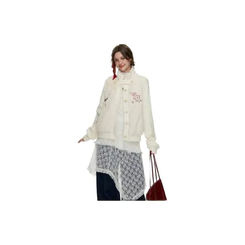 STGX Экрю Женские Бархатные Куртки