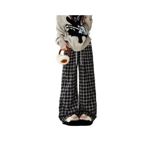 FLIM The Цвет OF The Модель'S Одежда относится к серым оттенкам и клетчатку женские повседневные брюки